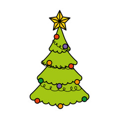merry christmas tree icon