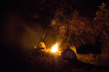 Fototapeta na wymiar fire in the forest