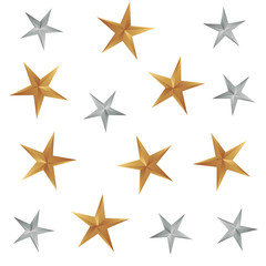 gold and silver stars decoration background