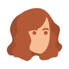 beautiful woman head avatar character