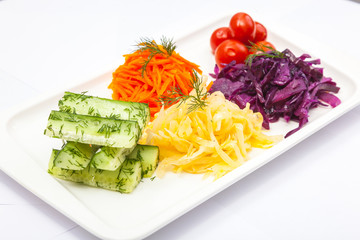 set of vegetable appetizer