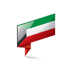 Kuwait flag, vector illustration on a white background