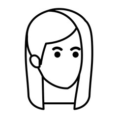 beautiful woman head avatar character