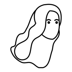 beautiful woman head avatar character