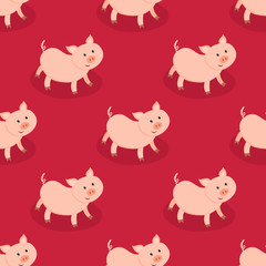 Obraz premium Pig Seamless Pattern