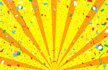 紙吹雪　集中線背景