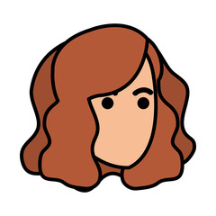 beautiful woman head avatar character