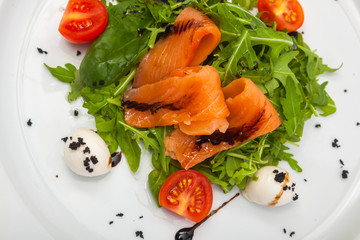 Arugula Salad and trout