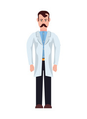 doctor character on white background