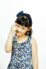portrait of asian little  girl