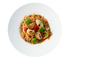 Spicy Spaghetti with Seafood