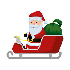 christmas santa claus with carriage