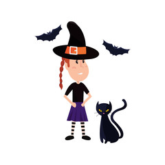 girl in halloween character costume