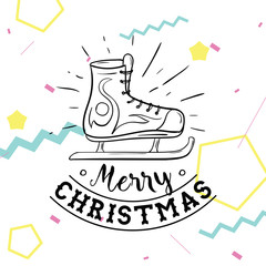 Merry Christmas typography.