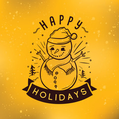 Merry Christmas typography.