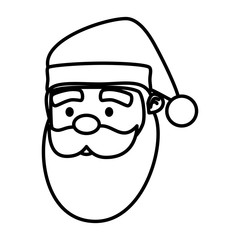 cute christmas santa claus head character