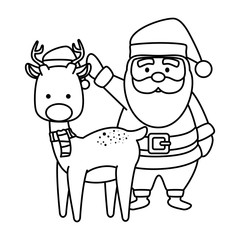 christmas santa claus with reindeer