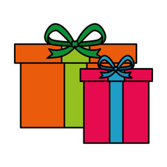 gifts boxes presents icons