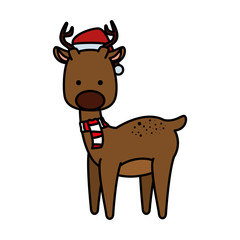 cute reindeer christmas character