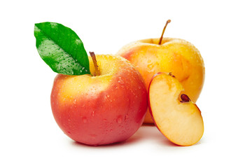 apples on a white background