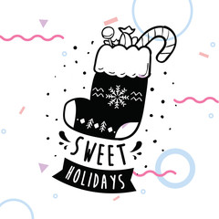 Merry Christmas typography.