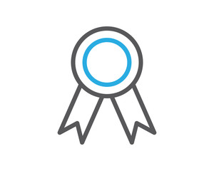 achievement badge line icon illustration vector,achievement badge icon illustration vector,achievement badge line website icon illustration vector