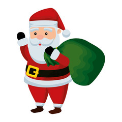 cute christmas santa claus character