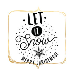 Merry Christmas typography.