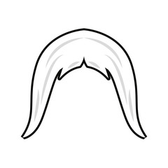 moustache hipster on white background