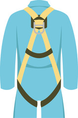 safety belt, vector illustration ,  flat style  front