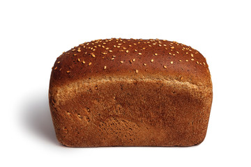 rye bread loaf isolated