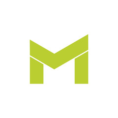 letter m check mark geometric logo