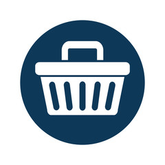 shopping basket isolated icon