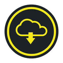 Obraz premium cloud computing server with arrow download