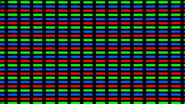 colored pixels from the monitor screen