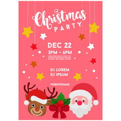 christmas poster christmas reindeer ribbon