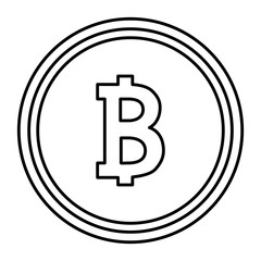electronic commerce with bitcoin symbol