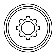 gear machinery isolated icon
