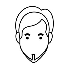 young man with beard head avatar character