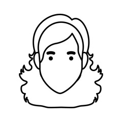 beautiful woman head avatar character