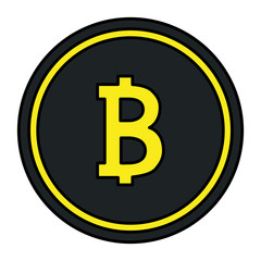electronic commerce with bitcoin symbol