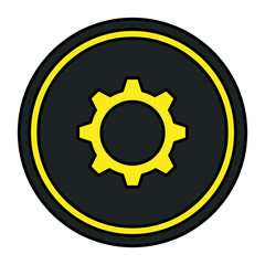 gear machinery isolated icon