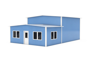 Office and Storage Warehouse Building. 3d Rendering