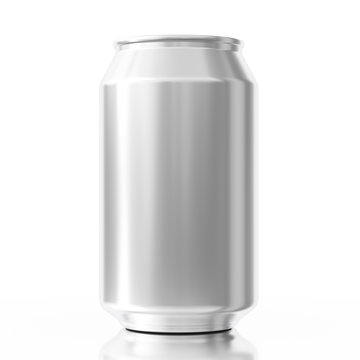 Blank Aluminum Can with Free Space for Your Design. 3d Rendering