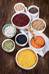 Various dry legumes
