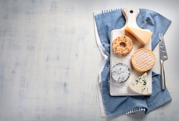 Different kinds of cheeses
