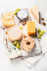 Different kinds of cheeses