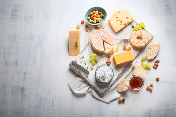 Different kinds of cheeses