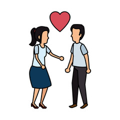 Obraz premium young couple with heart love