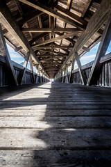 Old wooden bridge near Erl in Tirol